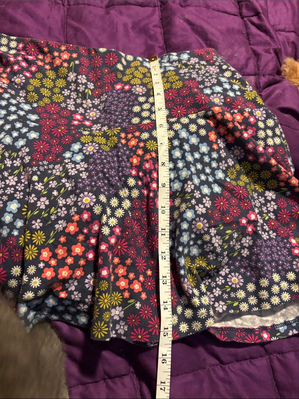 Lands' End Navy Floral Skater Skirt - Picture 4 of 5